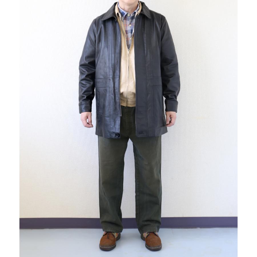 レザーコート ビジネスコート レザージャケット 革ジャン メンズ 本革 ラムレザー ビジネス ブラック L773 |  | 09