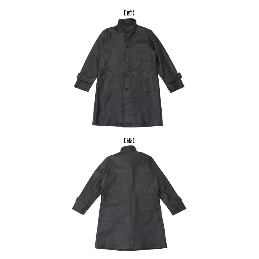 レザーコート ビジネスコート レザージャケット 革ジャン メンズ 本革 ラムレザー ビジネス ブラック L904 |  | 10