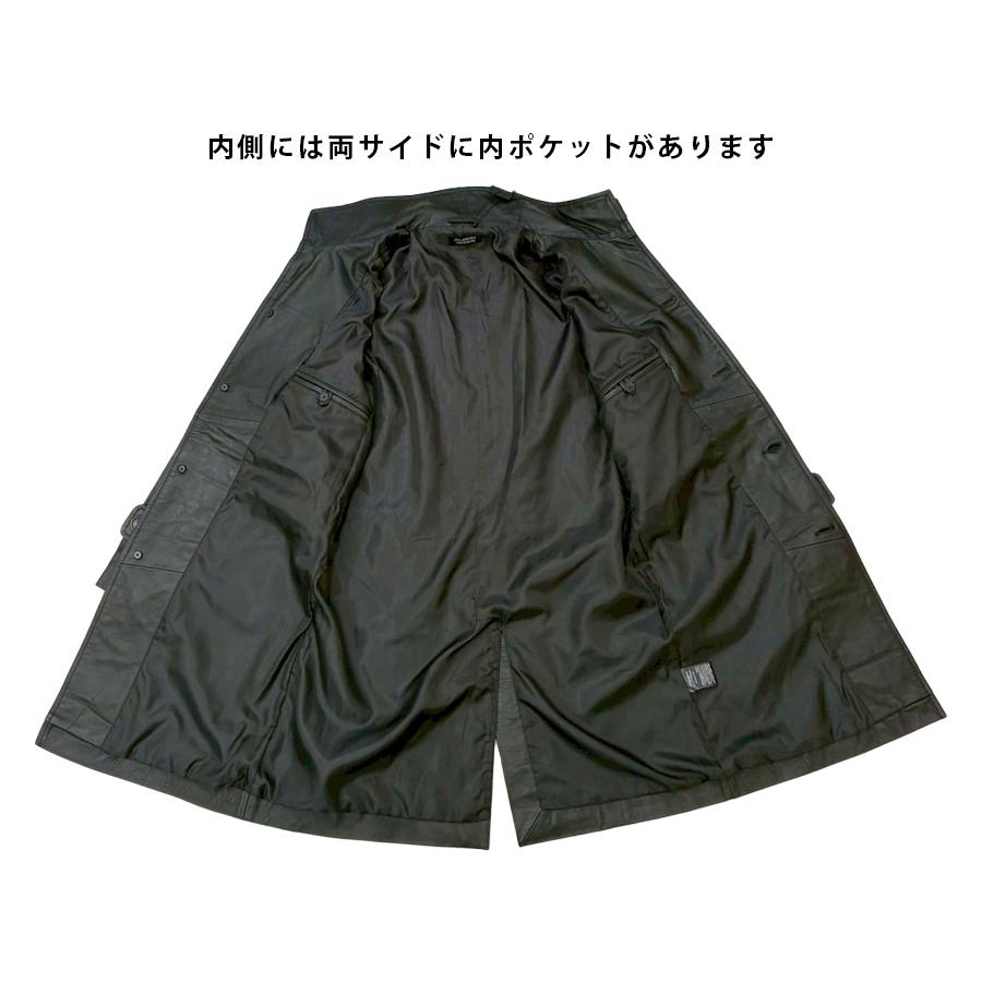 レザーコート ビジネスコート レザージャケット 革ジャン メンズ 本革 ラムレザー ビジネス ブラック L904 |  | 13