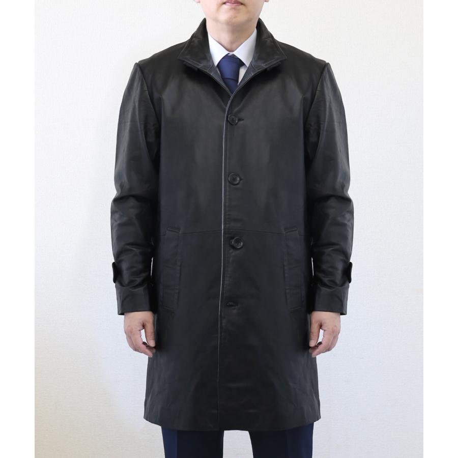 レザーコート ビジネスコート レザージャケット 革ジャン メンズ 本革 ラムレザー ビジネス ブラック L904 |  | 07
