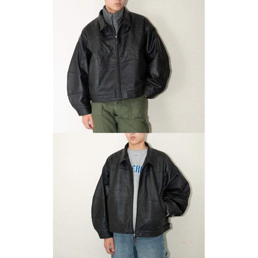レザージャケット ブルゾン 革ジャン アウター 本革 ヴィンテージレザー オーバーサイズ L970 |  | 02