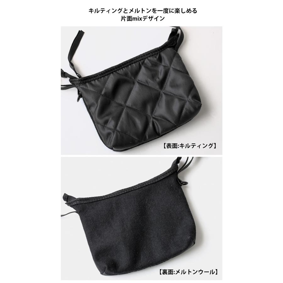 ショルダーバッグ ミニ キルティング メルトン ウール サスティナブル ブラック メンズ レディース ユニセックス LB536 |  | 02