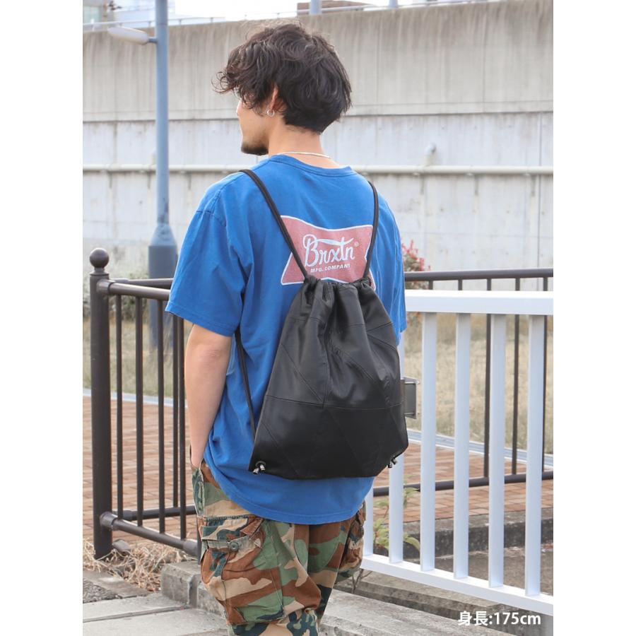 本革 ナップサック レザーバッグ 羊革 パッチワーク ブラック 黒 LB592 |  | 10