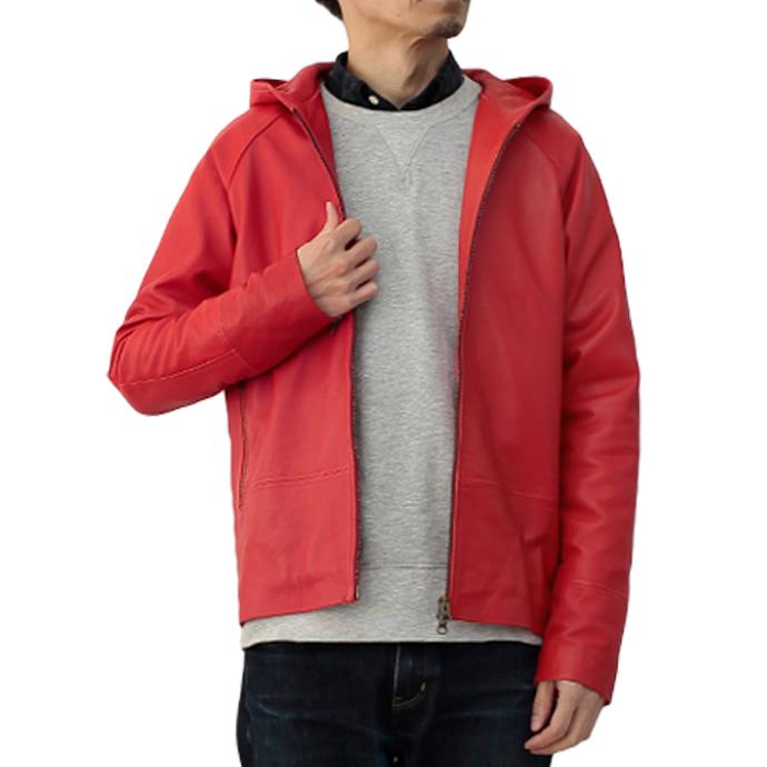 本革 パーカ フード ブルゾン レザージャケット L519 |  | 01