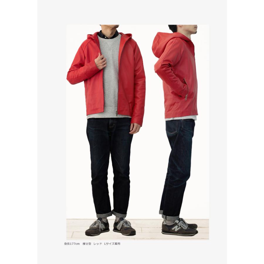 本革 パーカ フード ブルゾン レザージャケット L519 |  | 03