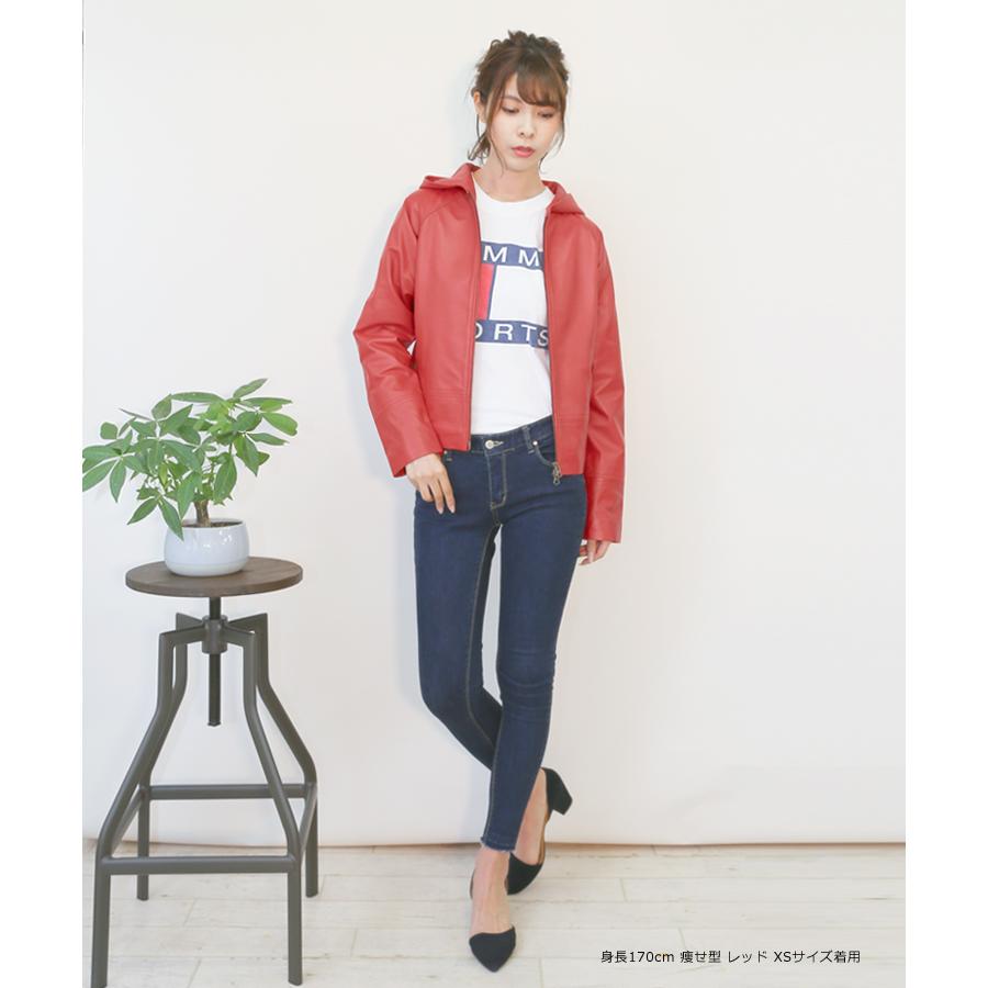 ラムレザーパーカー ユニセックス 本革 フード レザージャケット 革ジャン L519 |  | 02