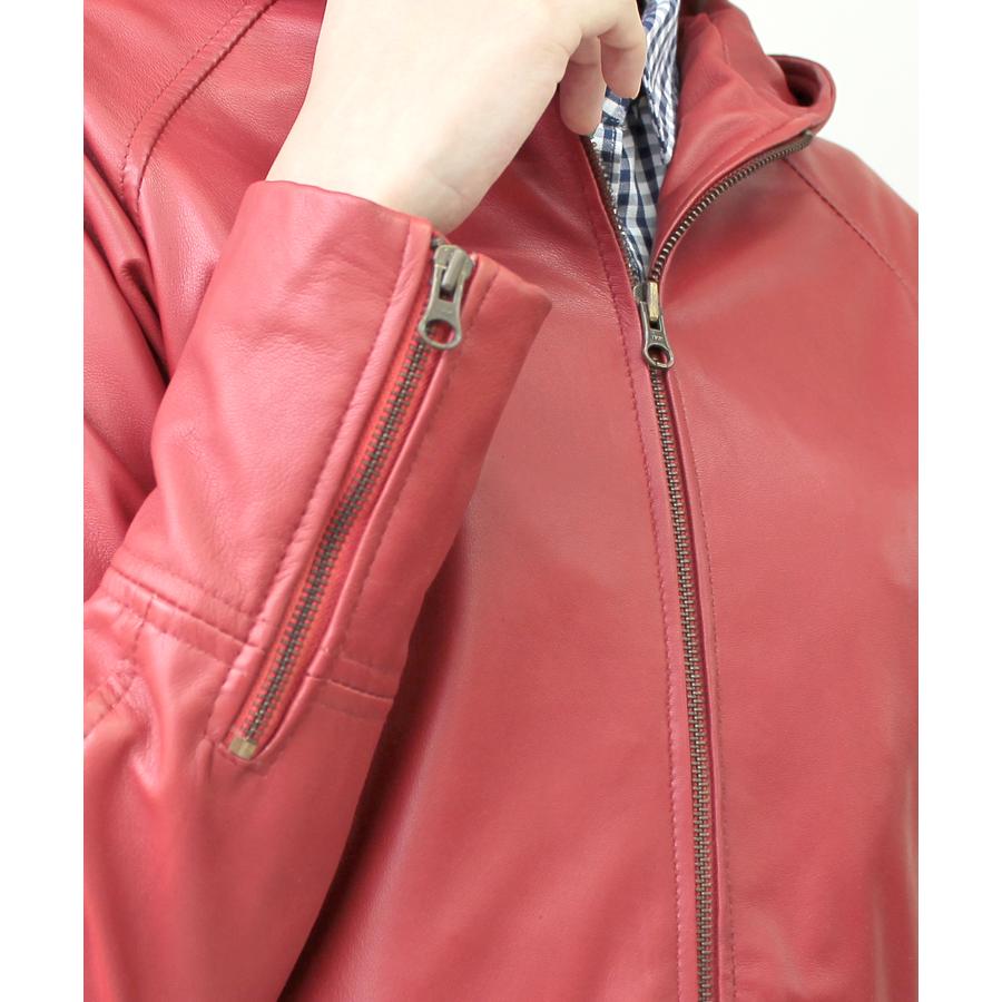 ラムレザーパーカー ユニセックス 本革 フード レザージャケット 革ジャン L519 |  | 04