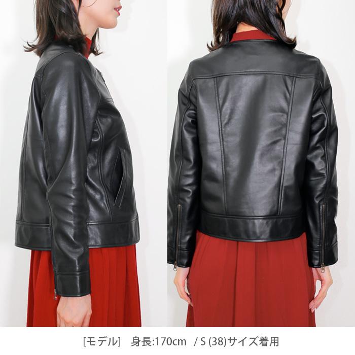 レザージャケット ノーカラー 革ジャン レディース 本革 羊革 レザージャケット ノーカラー 革ジャン レディース 本革 羊革