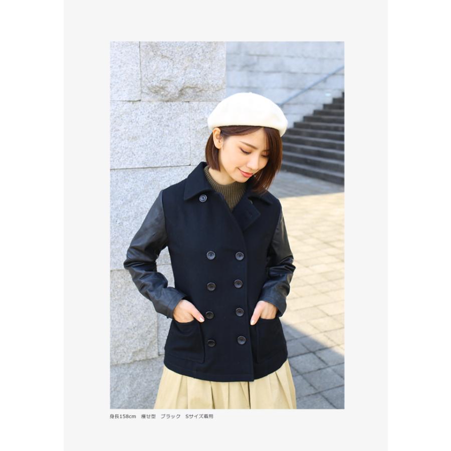 Pコート ピーコート レザージャケット 革ジャン レディース 本革