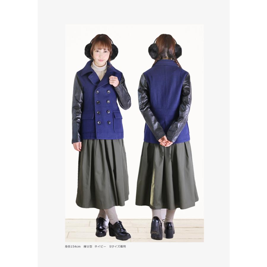 Pコート ピーコート レザージャケット 革ジャン レディース 本革