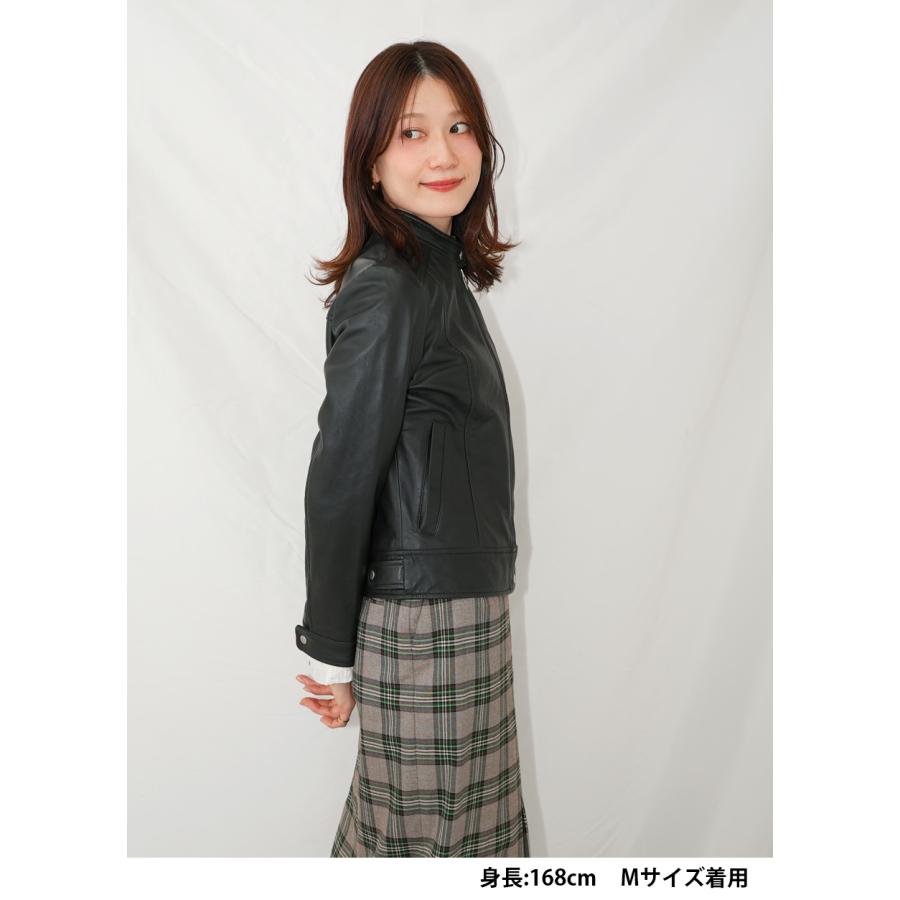 D&G ブラックレザー シングルライダース Mサイズ Mo-Laws ラム革 シングルライダースジャケット メンズ ブラック