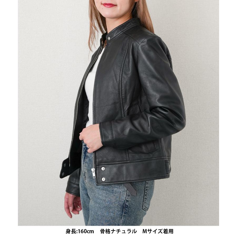 ✨本革　ラムレザー✨シングルライダース　バイクウェア　ブラック　Lサイズ ライダースジャケット シングルライダースジャケット ライダース