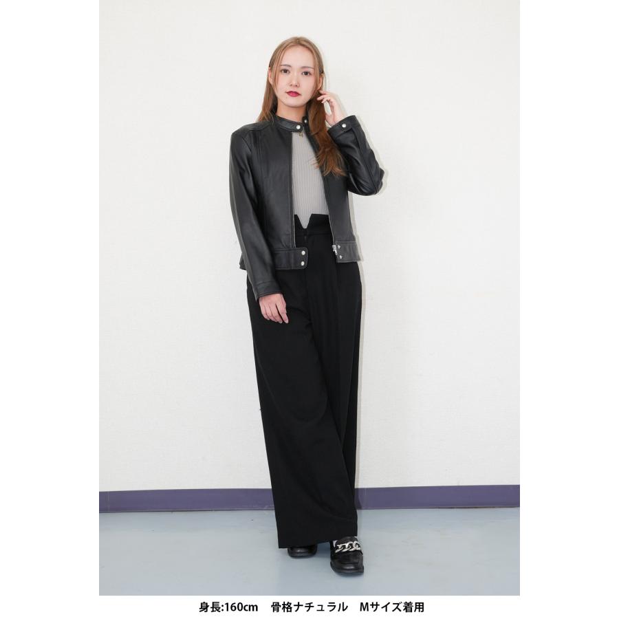 レザージャケット ライダース シングル 革ジャン レディース 本