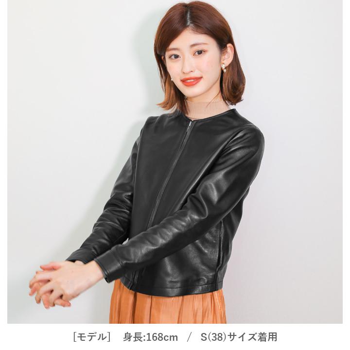 レザージャケット ノーカラー 革ジャン レディース 秋冬 本革 レザージャケット ノーカラー 革ジャン レディース 秋冬 本革