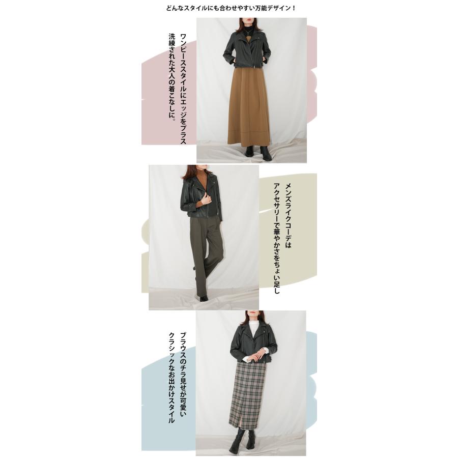 レザージャケット ライダース ダブルライダース 革ジャン レディース 秋冬 本革 ラムレザー ブラック L1024 |  | 14