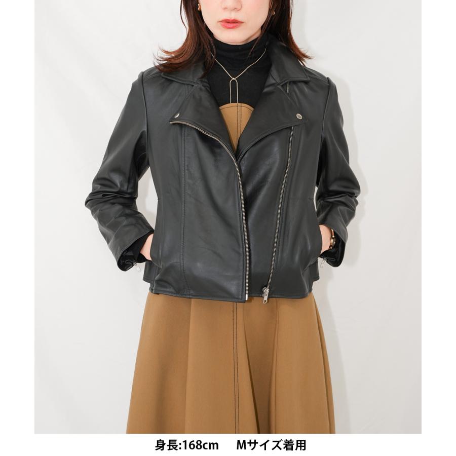 HAUTE オート レザージャケット ダブルジップアップ 馬革 ライダース M HAUTE オート レザージャケット ダブルジップアップ 馬革