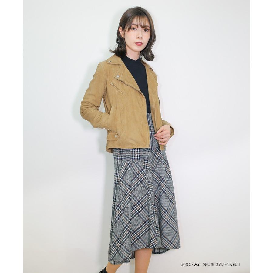 ライダースジャケット レディース 本格派ま ダブルレザージャケット 本革 ベージュ 革ジャン 山羊革 スエード L855s