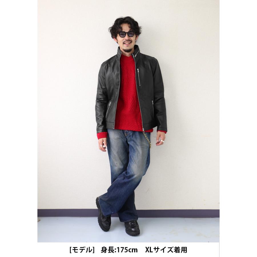 レザージャケット M65 スタンドカラー ハイカラー 革ジャン メンズ 本
