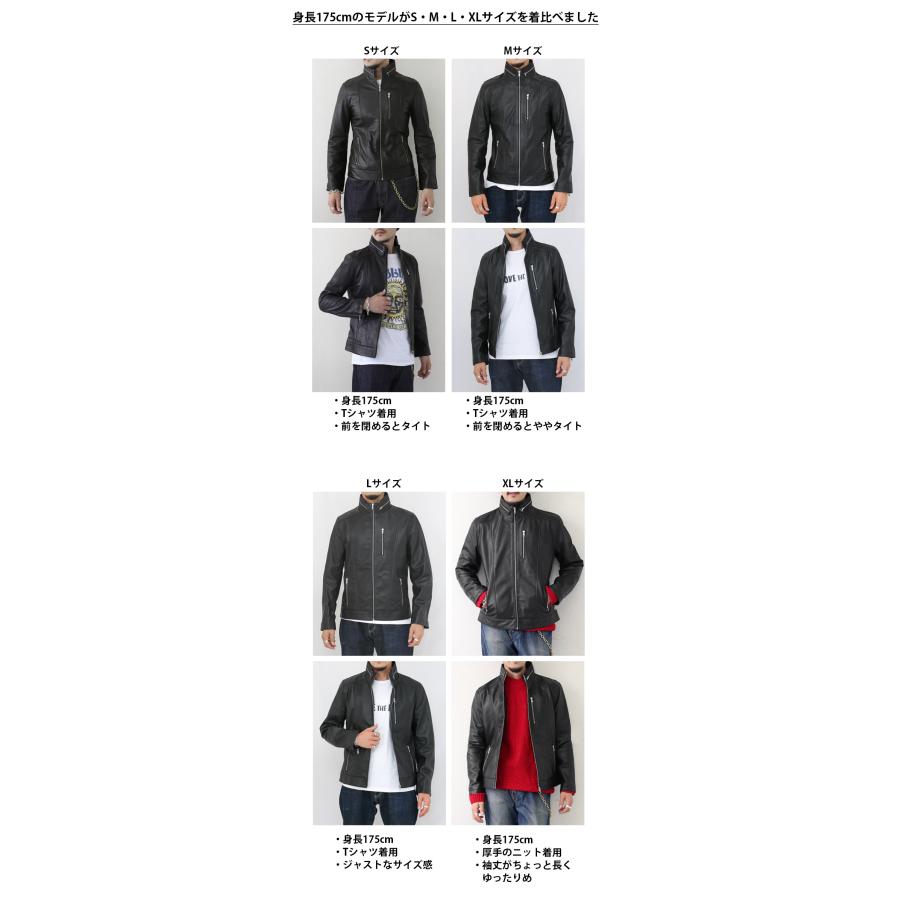 レザージャケット M65 スタンドカラー ハイカラー 革ジャン メンズ 本革 ラムレザー ブラック L958 |  | 13