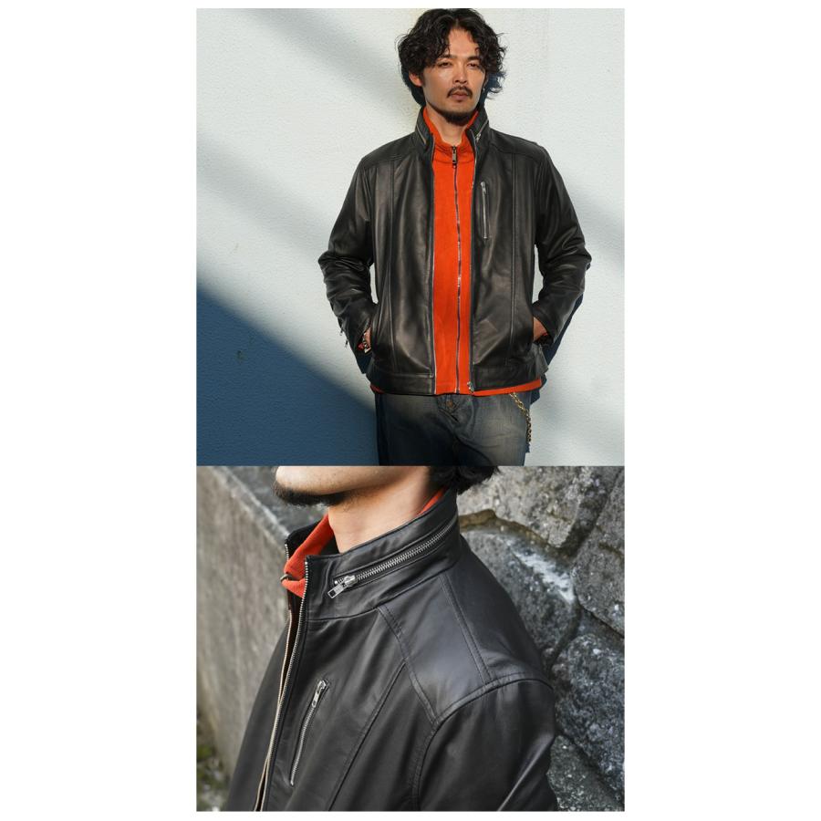 レザージャケット M65 スタンドカラー ハイカラー 革ジャン メンズ 本革 ラムレザー ブラック L958 |  | 01