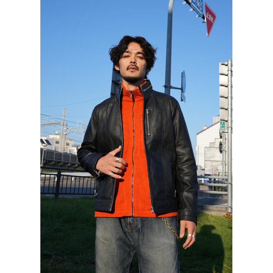 レザージャケット M65 スタンドカラー ハイカラー 革ジャン メンズ 本革 ラムレザー ブラック L958 |  | 03