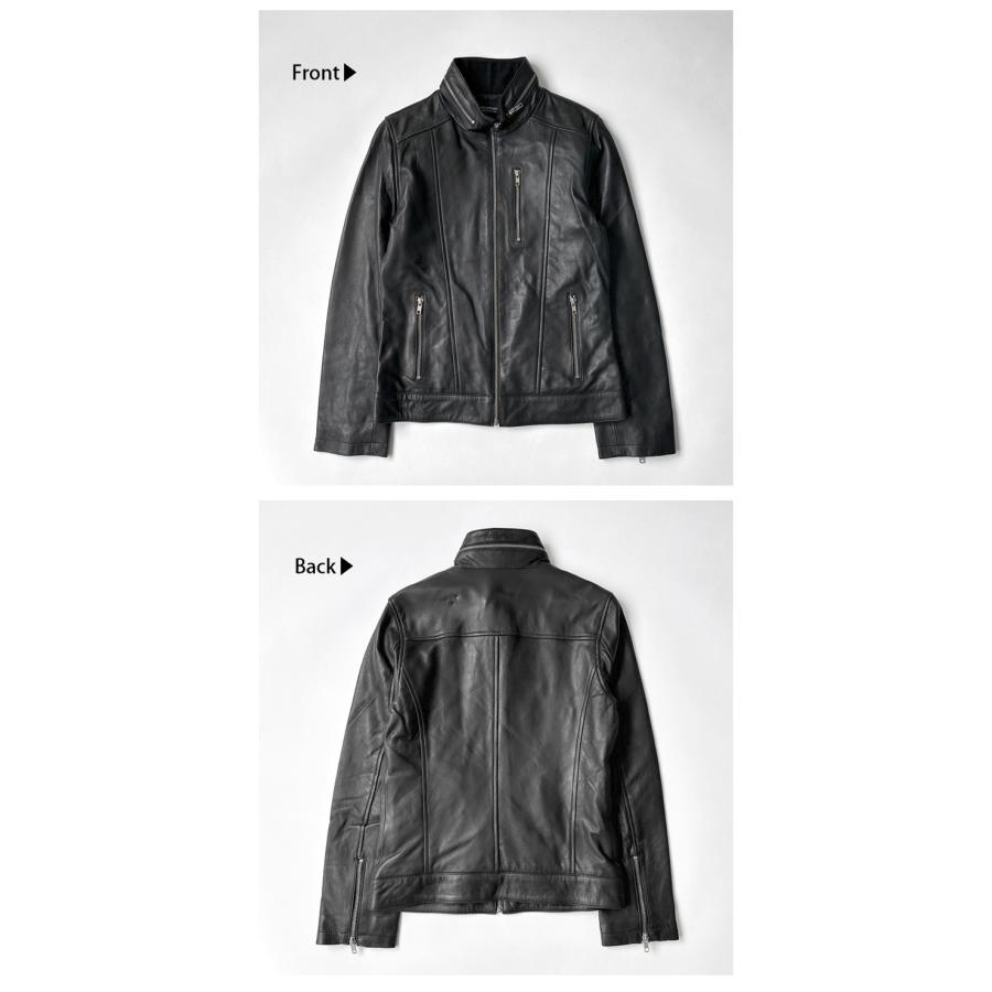 レザージャケット M65 スタンドカラー ハイカラー 革ジャン メンズ 本革 ラムレザー ブラック L958 |  | 04