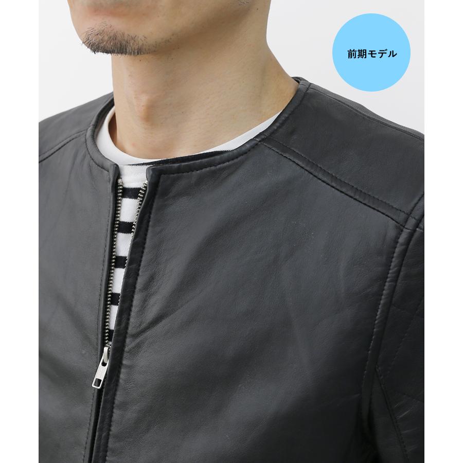 ノーカラー レザージャケット メンズ ブラック 本革 ラムレザー 襟なし 革ジャン ふだん着レザーシリーズ L957 N864 神戸パティーナ 通販 Yahoo ショッピング