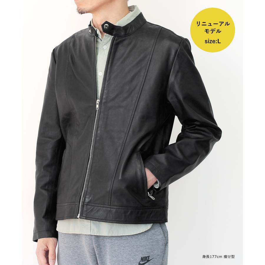 シングルライダース レザージャケット メンズ ブラック 本革 ラムレザー 革ジャン ふだん着レザーシリーズ L865 L955 N865 神戸パティーナ 通販 Yahoo ショッピング