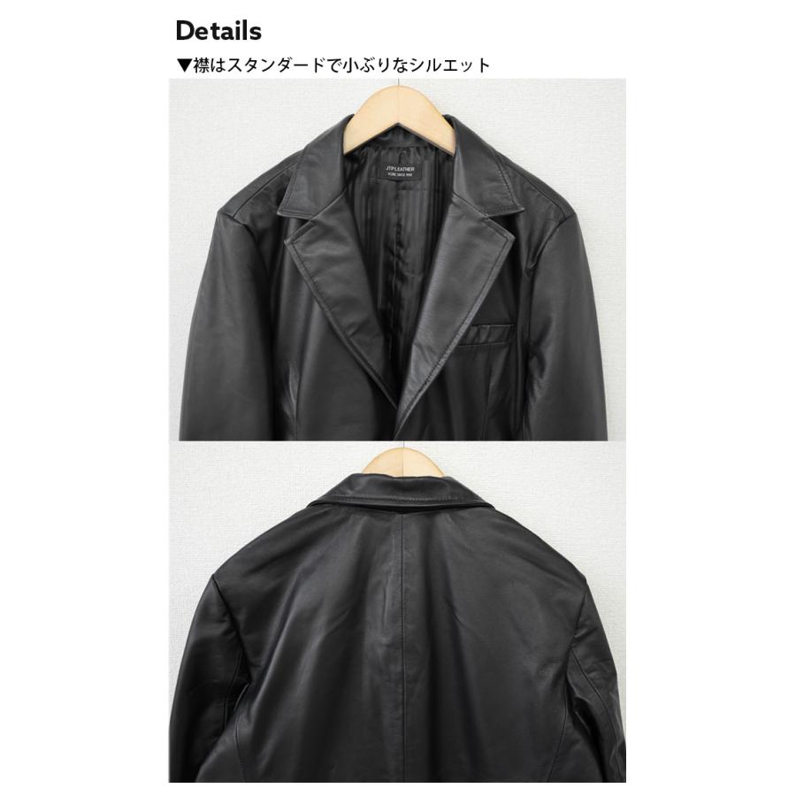 レザージャケット テーラード 革ジャン ラムレザー ブラック M-XLサイズ L1300 |  | 07