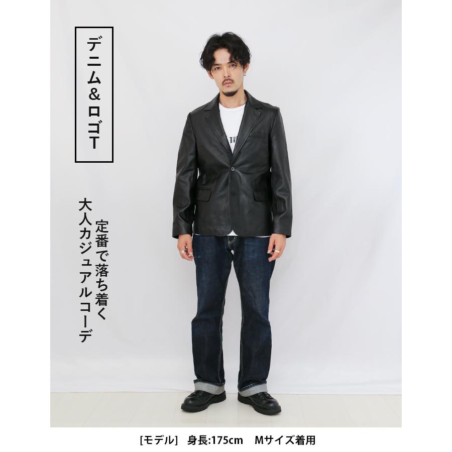 レザージャケット 2Bジャケット テーラード 革ジャン メンズ 秋冬 本革 