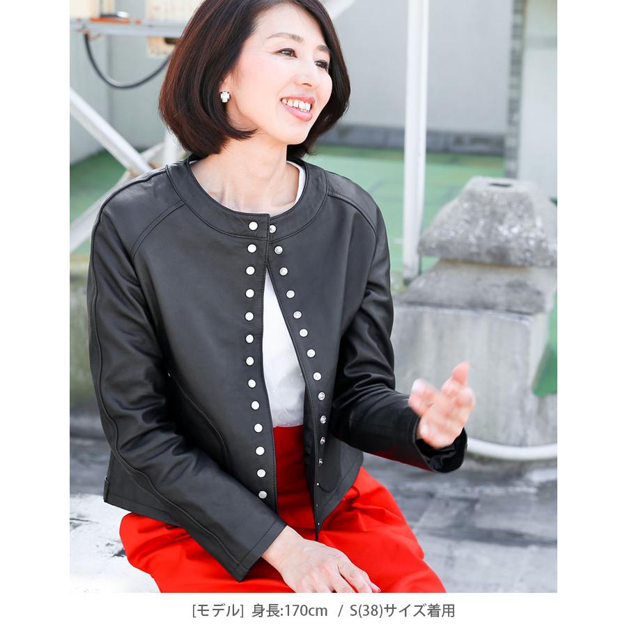 羊革】BEAMS ノーカラー レザージャケット 黒 L カーディガン 本 羊革】BEAMS ノーカラー レザージャケット 黒 L カーディガン 本