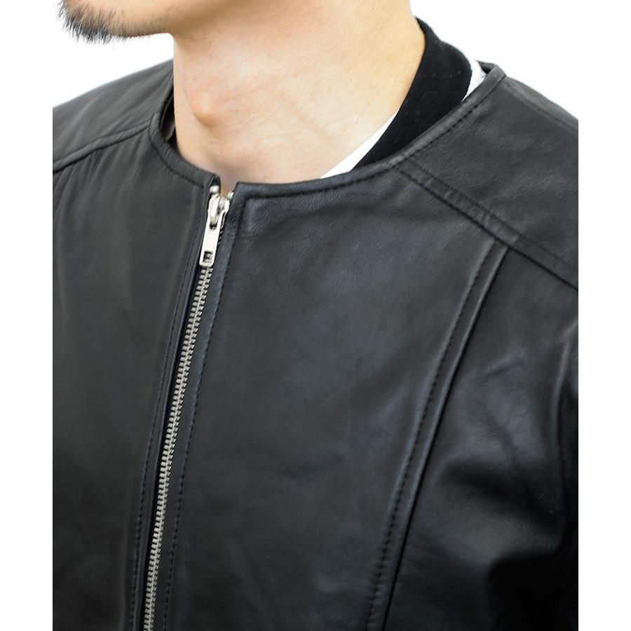 本革 ノーカラー レザージャケット メンズ ブラック 革ジャン ふだん着レザー L957 Nq N957 Nq 神戸パティーナ 通販 Yahoo ショッピング