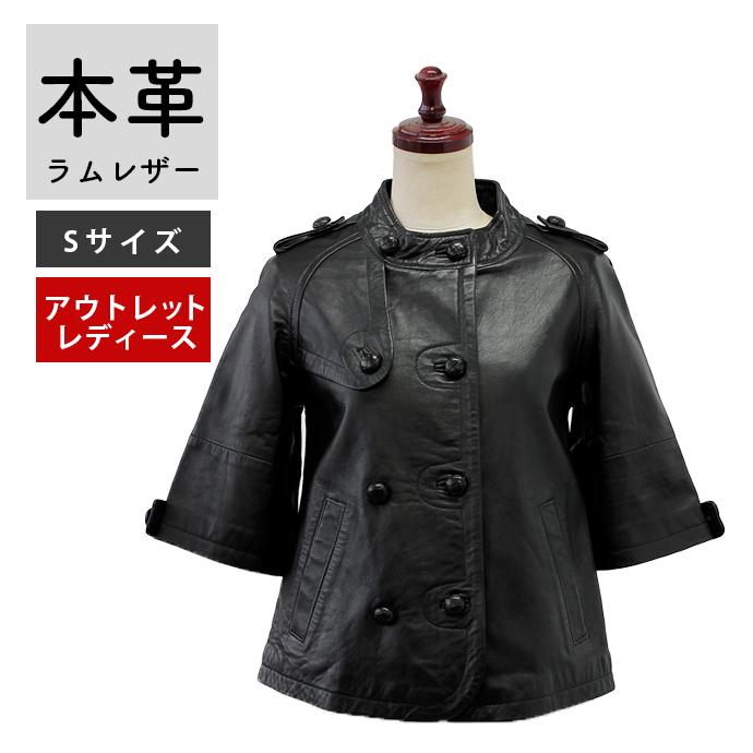 レザージャケット レディース トレンチ 五分袖 アシンメトリー  アウトレット 訳あり 交換・返品不可 ot-01 | 