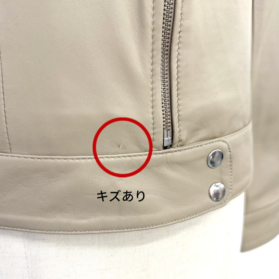 アウトレット 訳あり レザージャケット シングルライダースジャケット アウター 本革 革ジャン ラムレザー グレージュ レディース 訳あり 交換・返品不可 ot-108 |  | 03