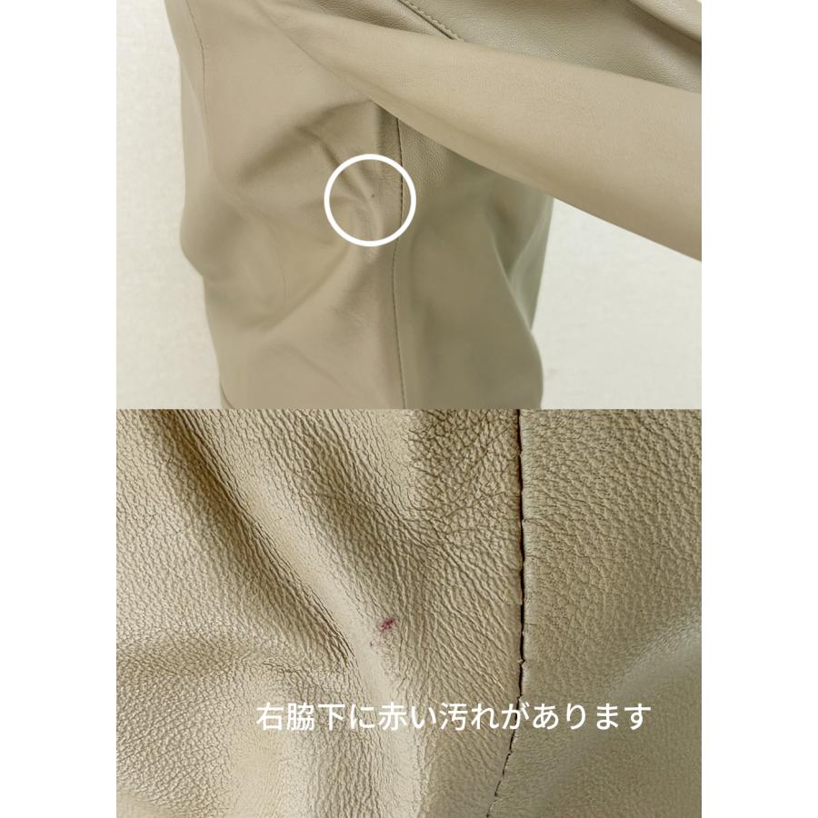 アウトレット 訳ありレザージャケット シングルライダー アウター 本革 本皮 革ジャン ラムレザー 羊革 グレージュ レディース 交換・返品不可 ot-113 |  | 03