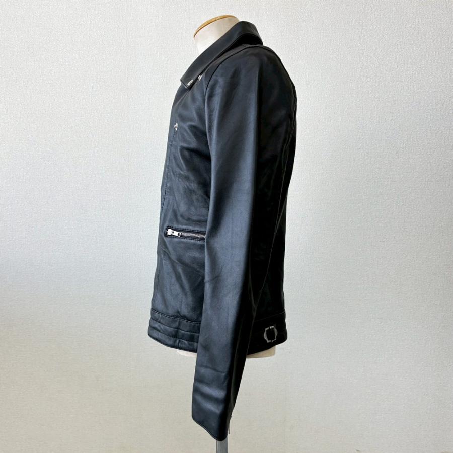 アウトレット 訳あり レザージャケット ライダース ダブル バイカー バイク 革ジャン メンズ 本革 本皮 ラムレザー 羊 黒 交換・返品不可 ot-131 |  | 02