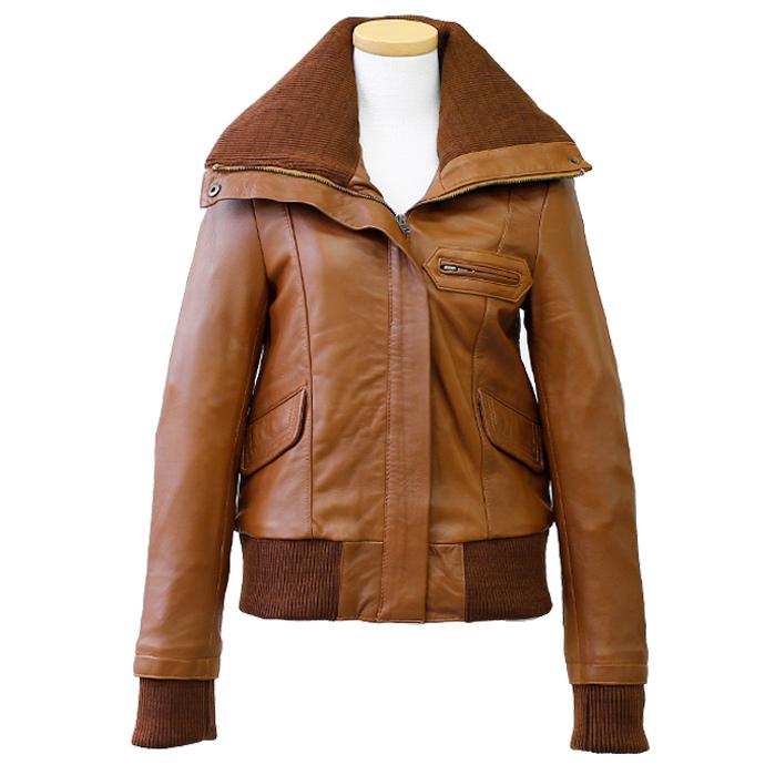 レア　クレージュ　ブラウン　レザー　ジャケット　コート　茶　古着　ダークブラウン size:XL【 HUNTING HORN 】レザージャケット レザー ブラウン 茶 古着