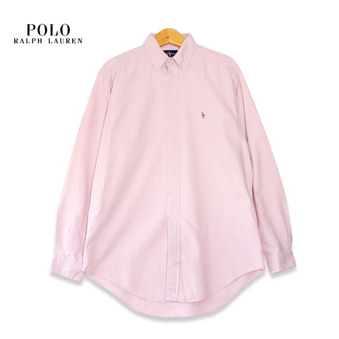 ラルフ ローレン Ralph Lauren ストライプ 長袖シャツ メンズmサイズ相当 ピンク ユーズド 古着 Sh0807 69 Sh0807 69 神戸パティーナ 通販 Yahoo ショッピング