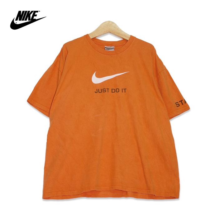 ナイキ Nike スウッシュ Just Do It スタッフ プリント 半袖tシャツ メンズxlサイズ オレンジ ユーズド 古着 T0625 1 T0625 1 神戸パティーナ 通販 Yahoo ショッピング