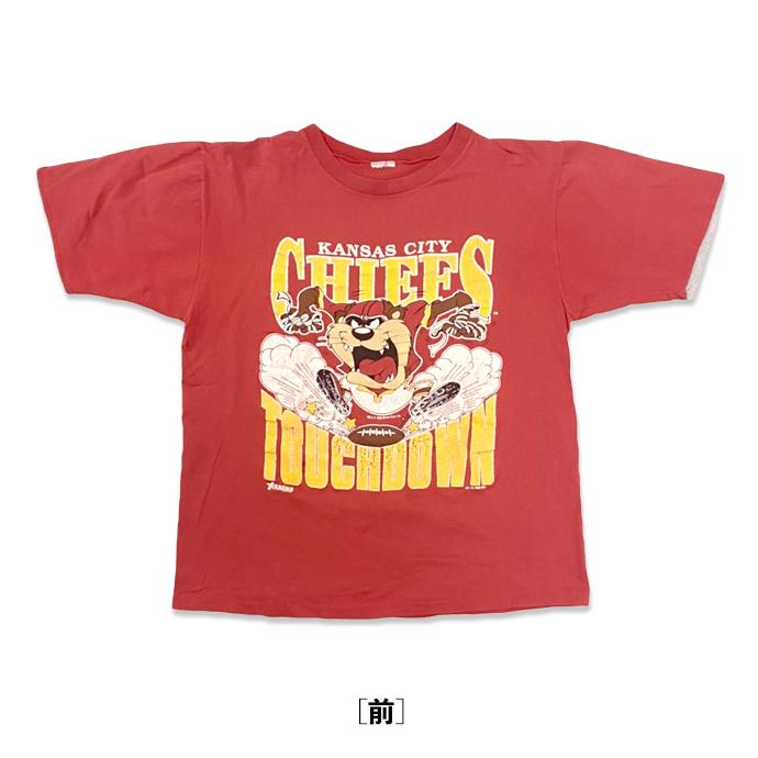 NFL カンザスシティ・チーフス タスマニアン・デビル タッチダウン！ M レッド 古着 ユーズド t220601-7