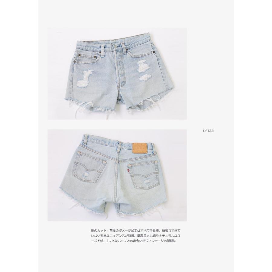 ヴィンテージ リーバイス リメイク クラッシュ入り デニム ショートパンツ Levis ショーパン レディース 追跡可能メール便対応 UKR006 |  | 02