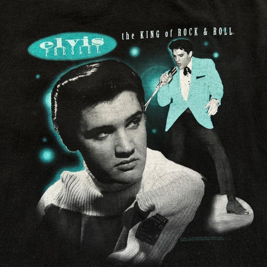 中古 Elvis Presley エルヴィス・プレスリー ロック AAA プリント バンドT バンT Tシャツ XXLサイズ ブラック 黒 古着  UR-0481 |  | 04