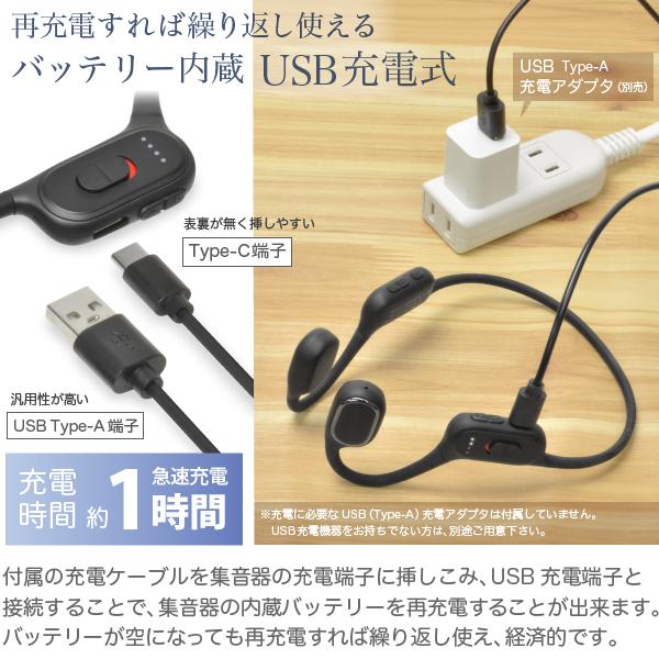 福耳 骨伝導 ステレオ 集音器 Airy Pro 極（エアリープロ きわみ）USB