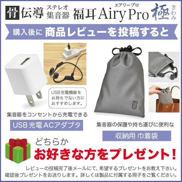 福耳 骨伝導 ステレオ 集音器 Airy Pro 極（エアリープロ きわみ）USB