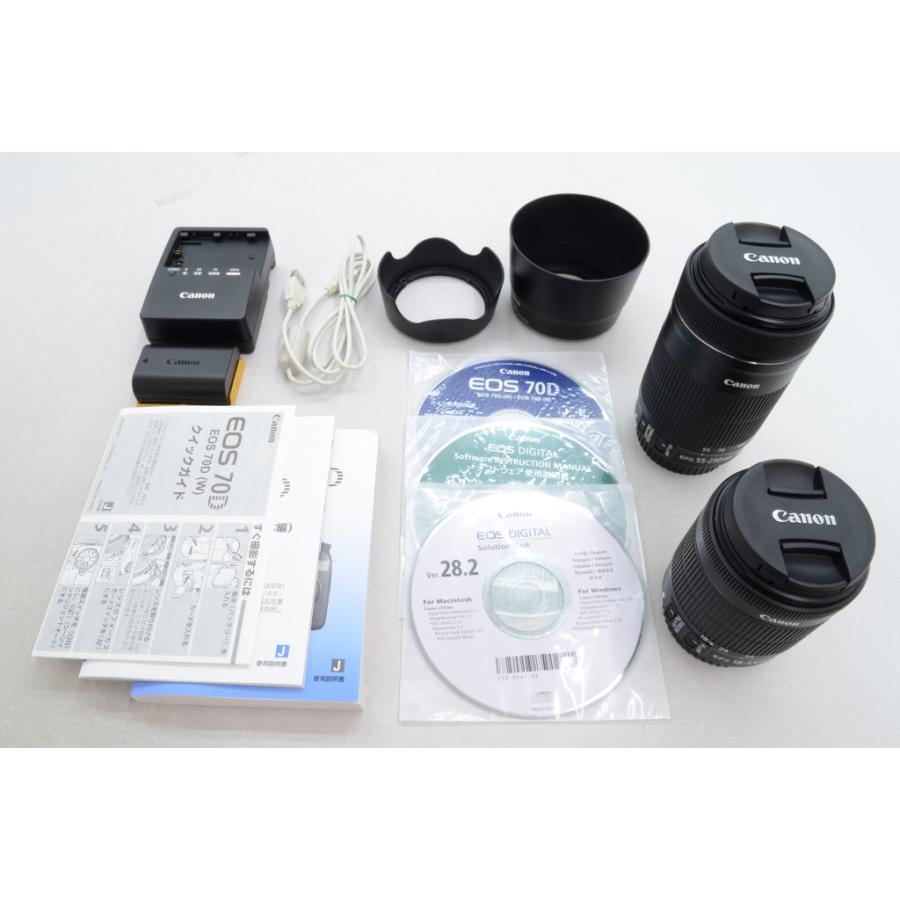 美品CanonEOS 70D ダブルズームレンズキット EOS 70D [中古]Canon ダブルズームキット : 中古 アウトレット Joshin