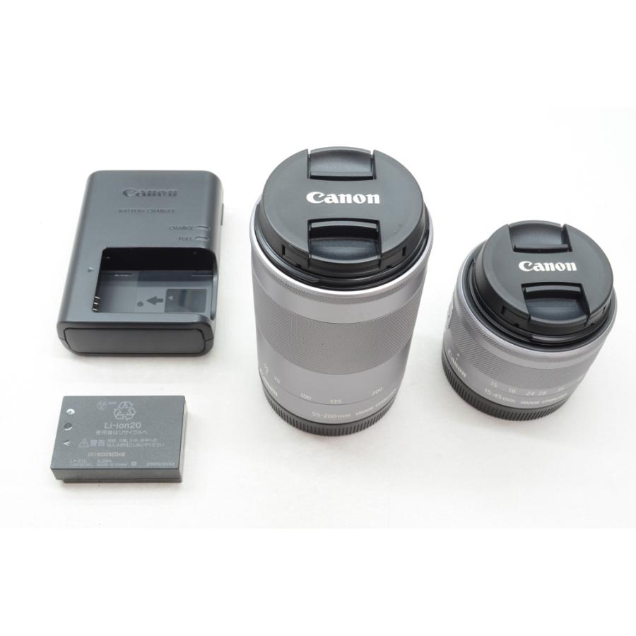 EOS M [中古]Canon Kiss ダブルズームキット ホワイト : 中古