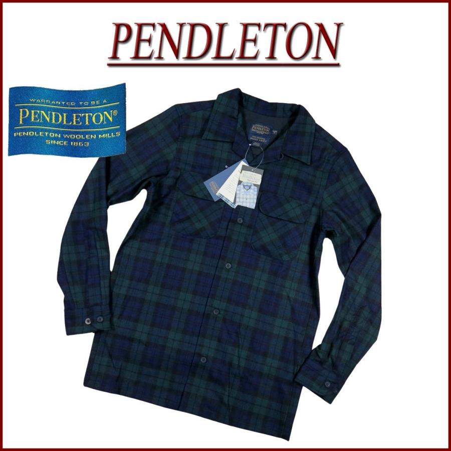 PENDLETON ペンドルトン ブラックウォッチ 長袖 オープンカラー ウールシャツ RA072-30069 :ac853:JTWO