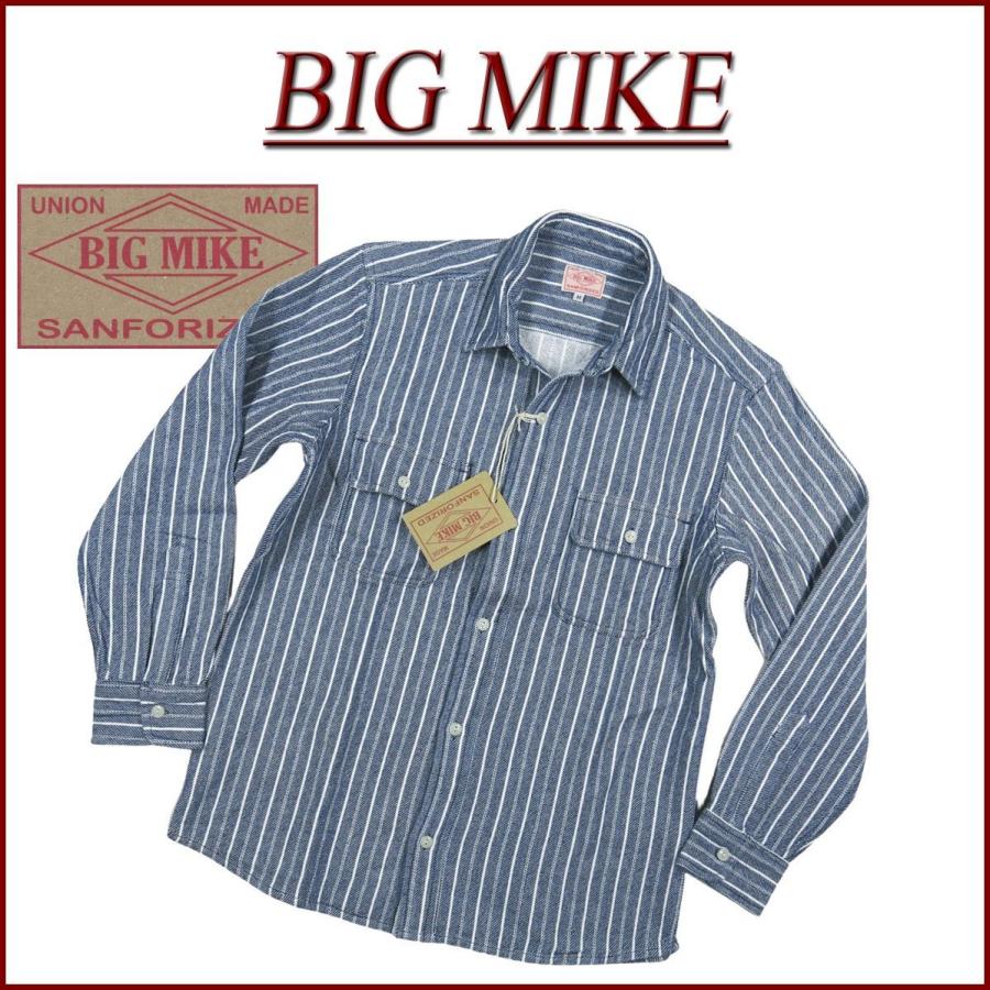 BIG MIKE ビッグマイク 復刻 ヘビーネルシャツ 長袖 102135007 ストライプ 最大67％オフ！ 最高の品質