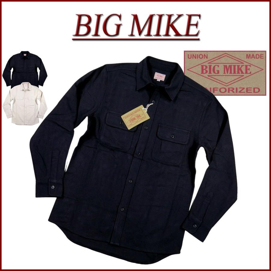 BIG MIKE（ビッグマイク） 復刻 長袖 無地 ヘビーネルシャツ 102235205