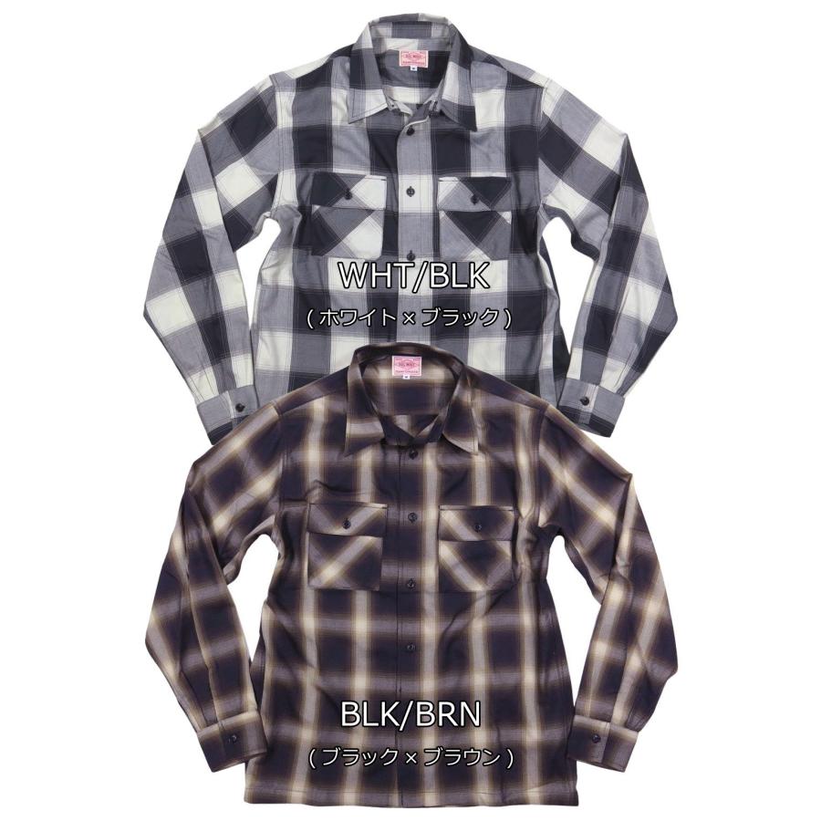 BIG MIKE（ビッグマイク） 復刻 オンブレチェック レーヨン混 長袖